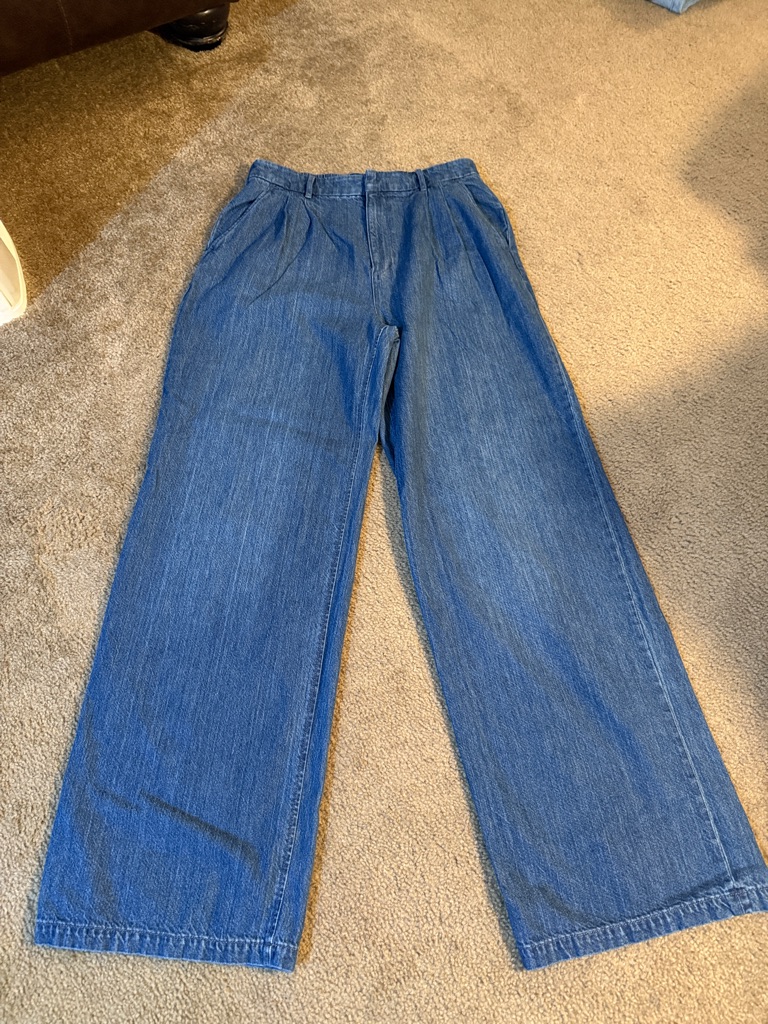 Gap WideLeg Jeans In Blue Denim